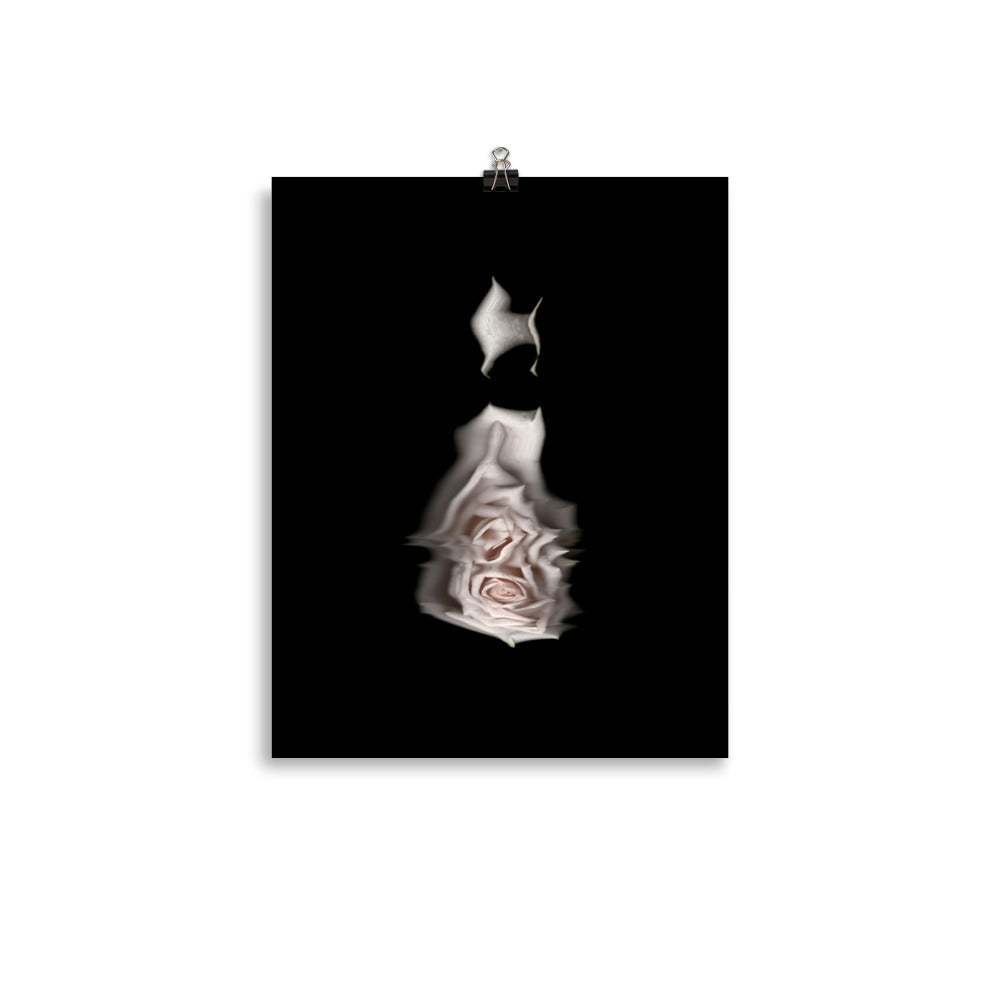 Pink Flame Rose Scanography Photo Paper Print