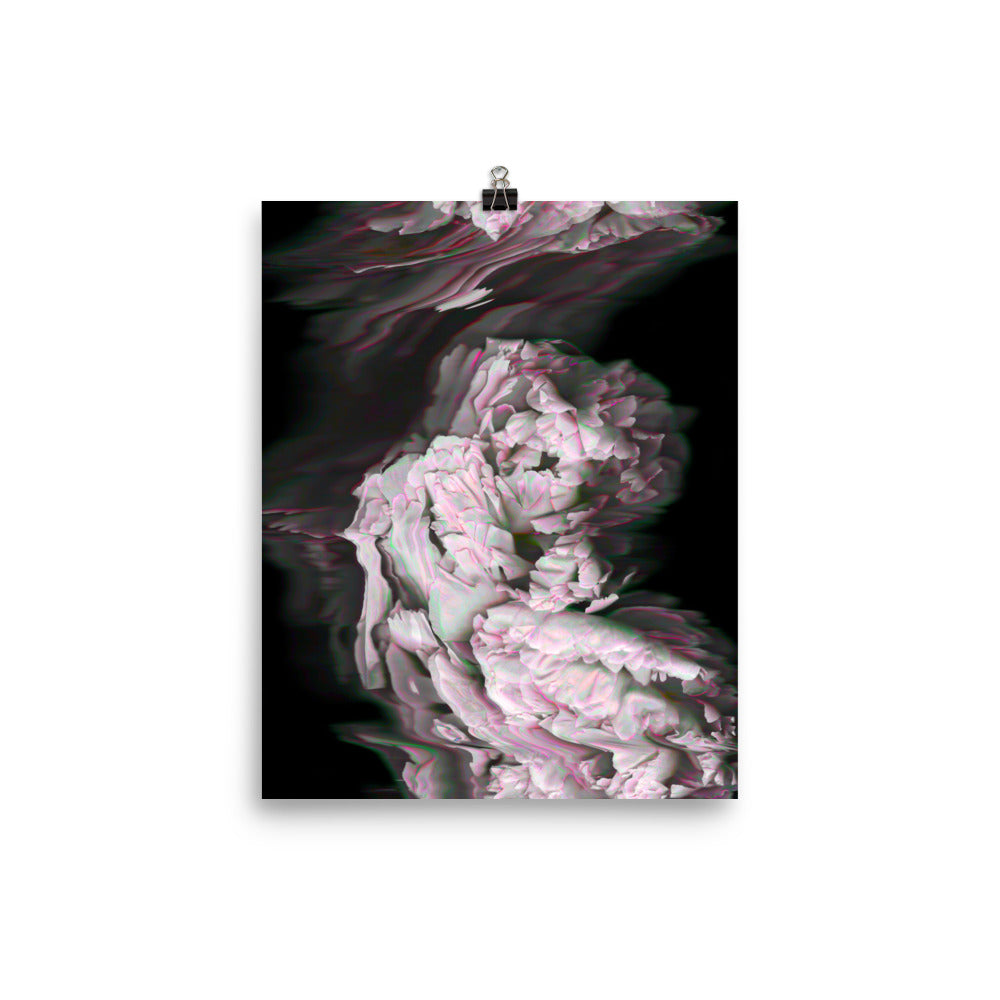 Neon Peony Scanography Photo Paper Print