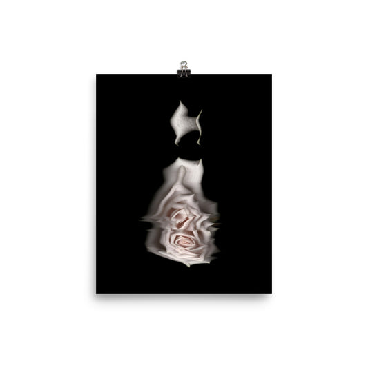 Pink Flame Rose Scanography Photo Paper Print