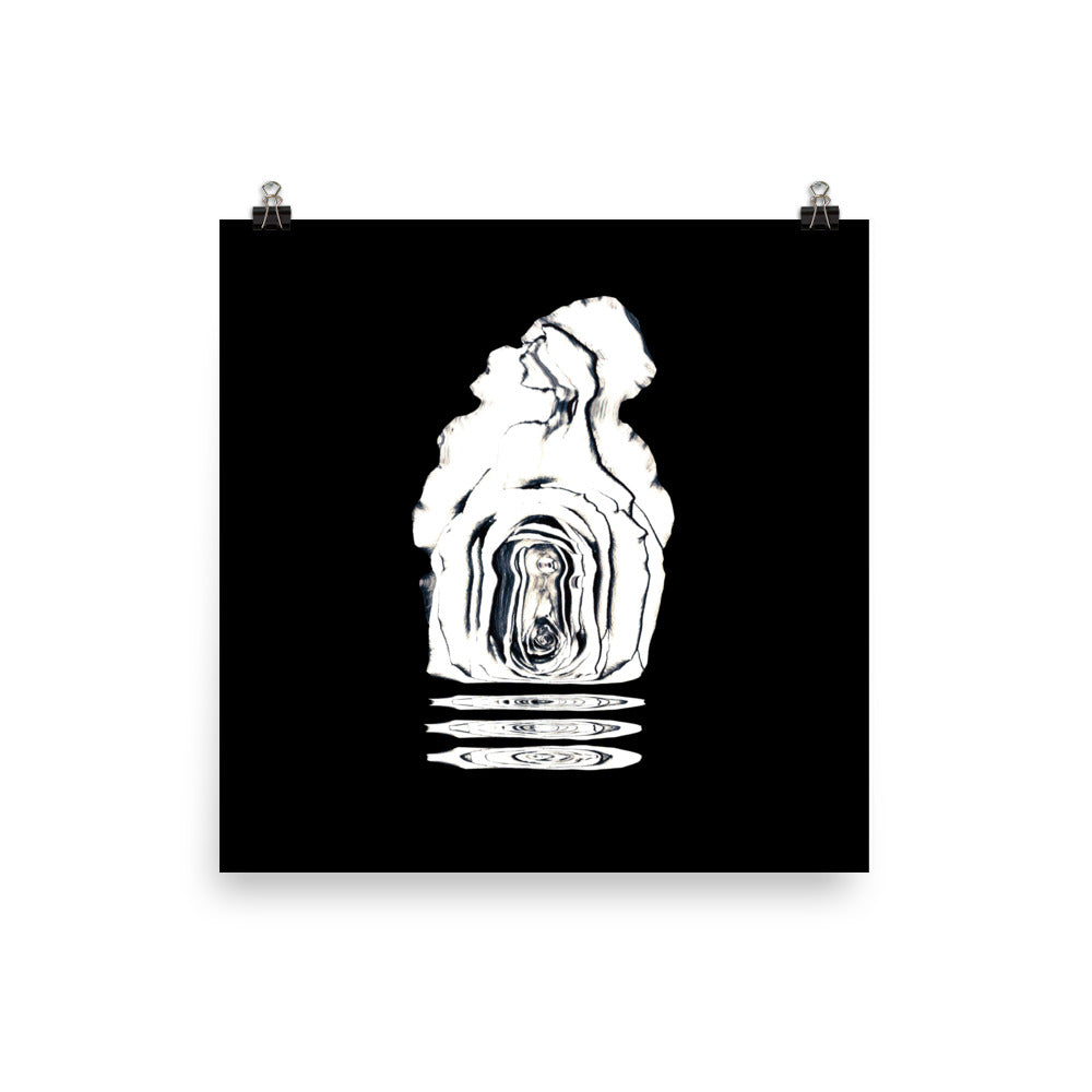 Silver Rose Collection - no. 1 Scanography Matte Photo Paper Print