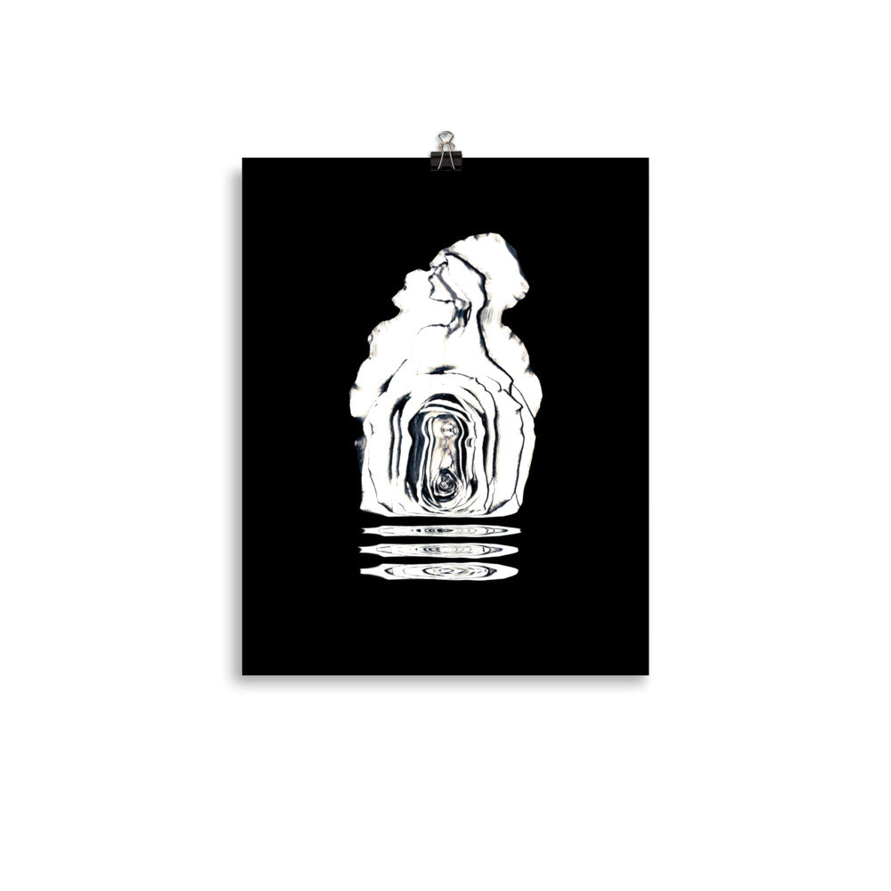 Silver Rose Collection - no. 1 Scanography Matte Photo Paper Print