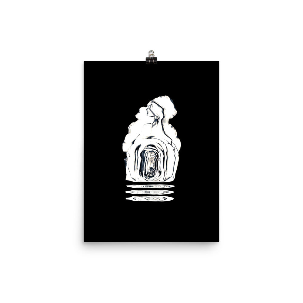 Silver Rose Collection - no. 1 Scanography Matte Photo Paper Print