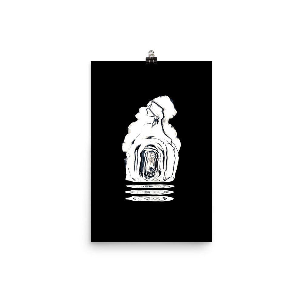 Silver Rose Collection - no. 1 Scanography Matte Photo Paper Print