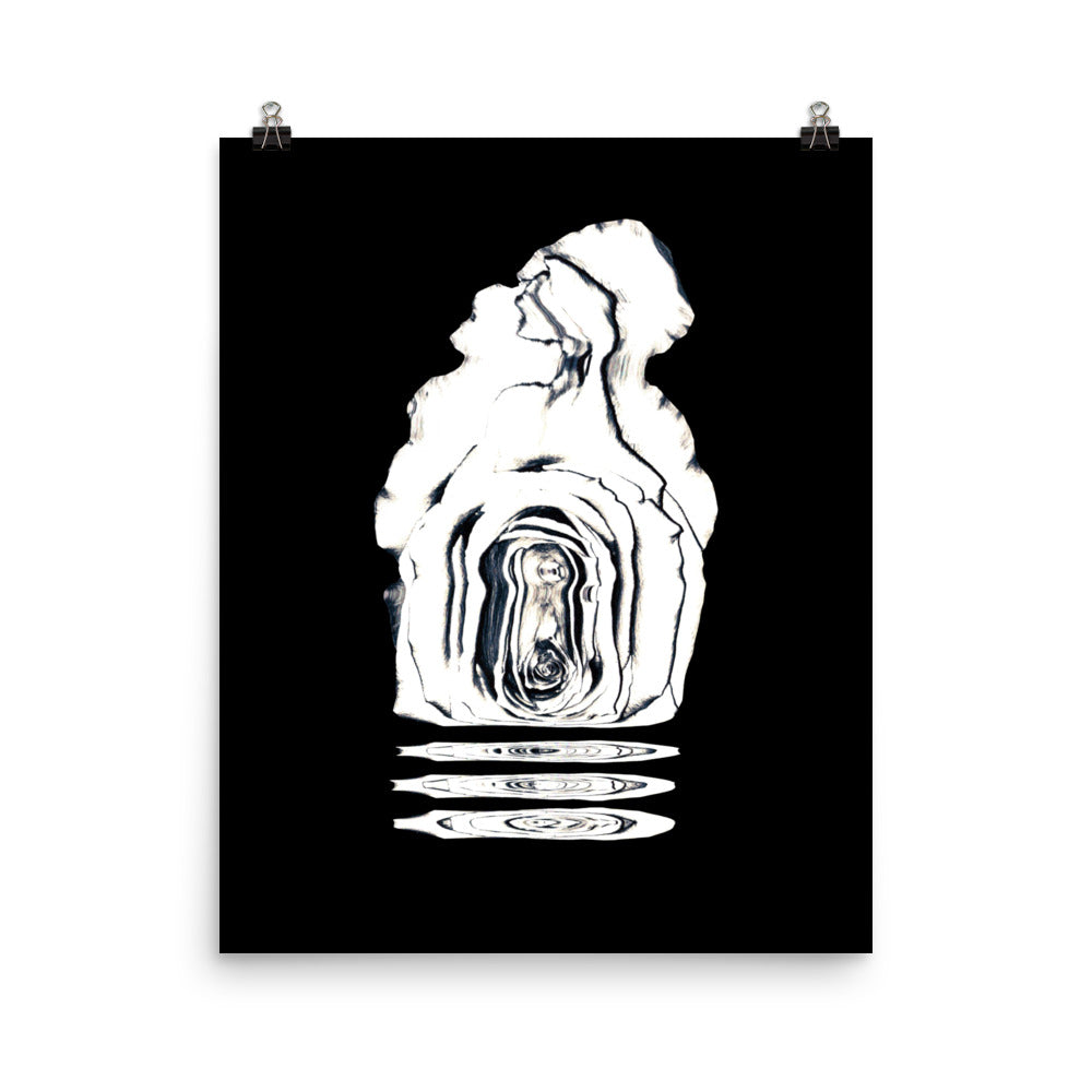Silver Rose Collection - no. 1 Scanography Matte Photo Paper Print