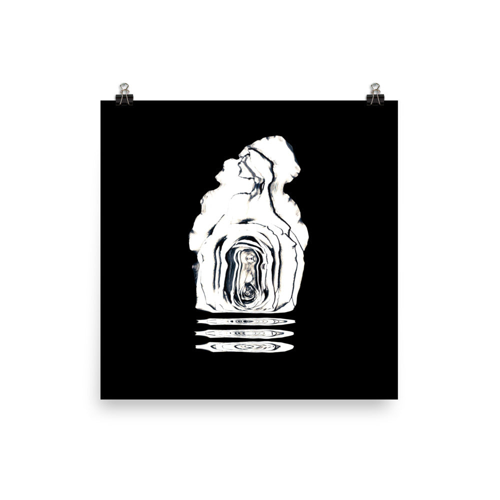 Silver Rose Collection - no. 1 Scanography Matte Photo Paper Print