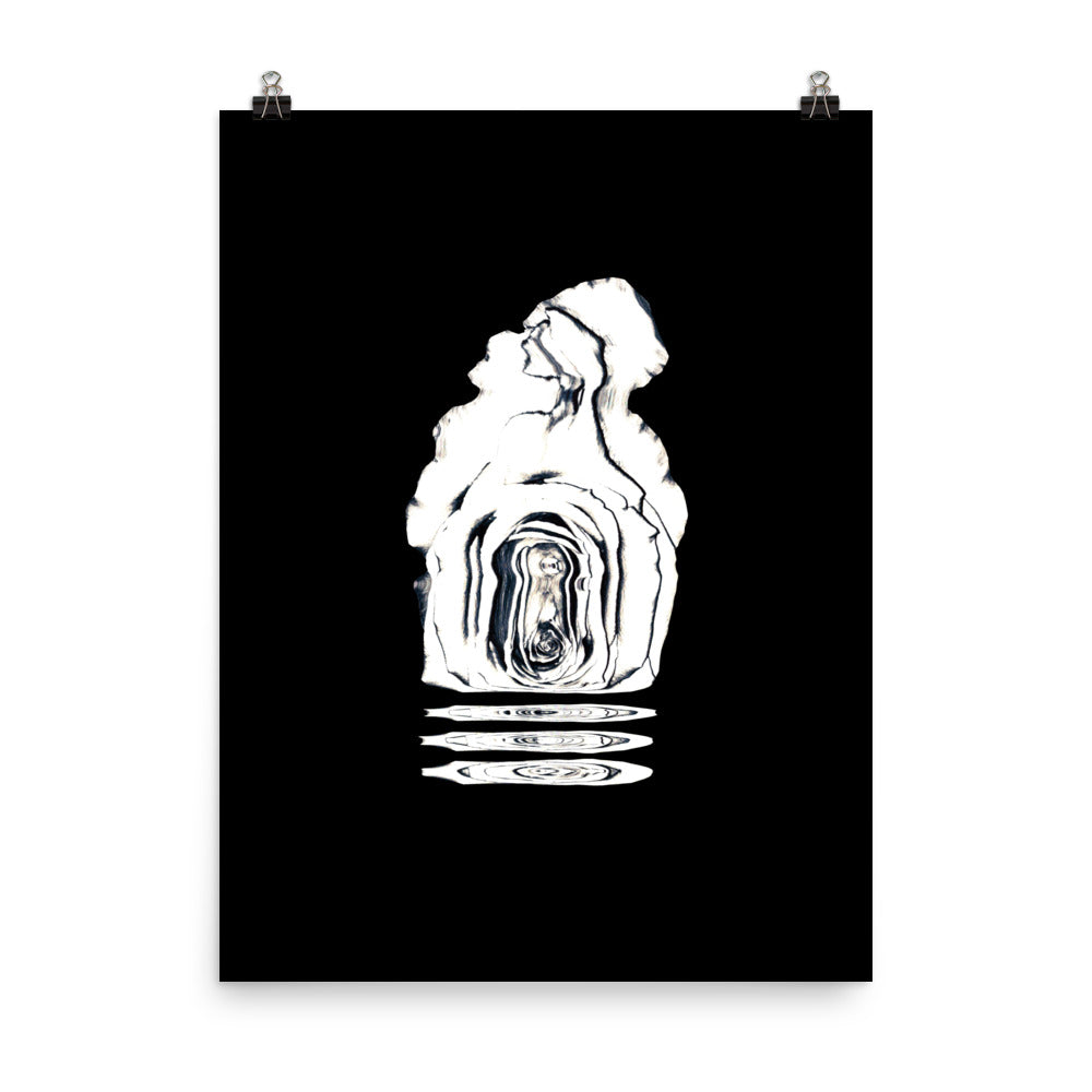 Silver Rose Collection - no. 1 Scanography Matte Photo Paper Print