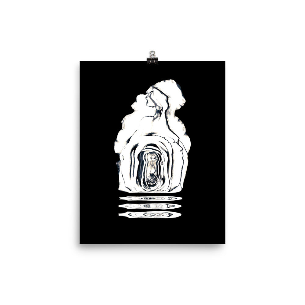 Silver Rose Collection - no. 1 Scanography Matte Photo Paper Print