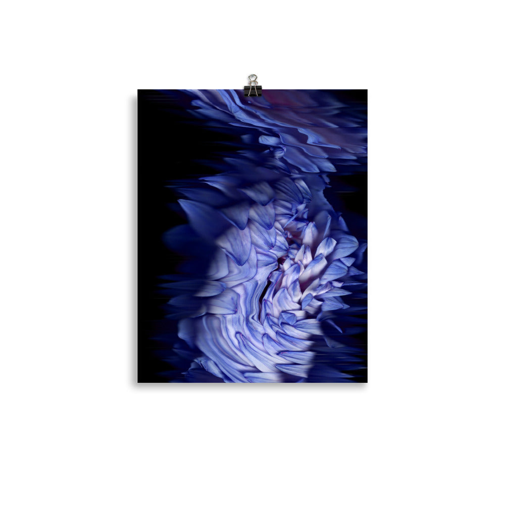 Stellar Dahlia no. 02 Scanography Enhanced Matte Photo Paper Print