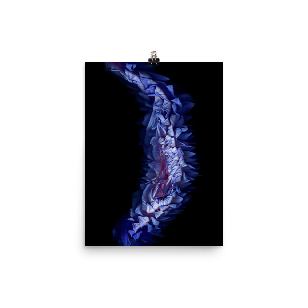 Stellar Dahlia no. 05 Scanography Enhanced Matte Photo Paper Print