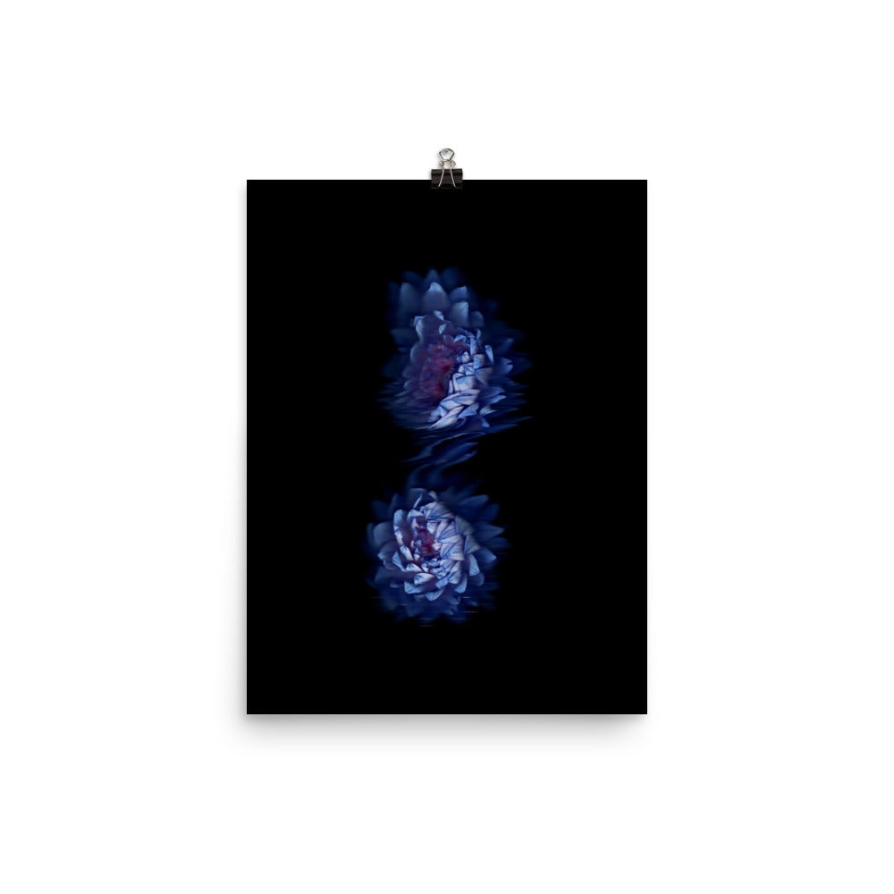 Stellar Dahlia no. 03 Scanography Enhanced Matte Photo Paper Print