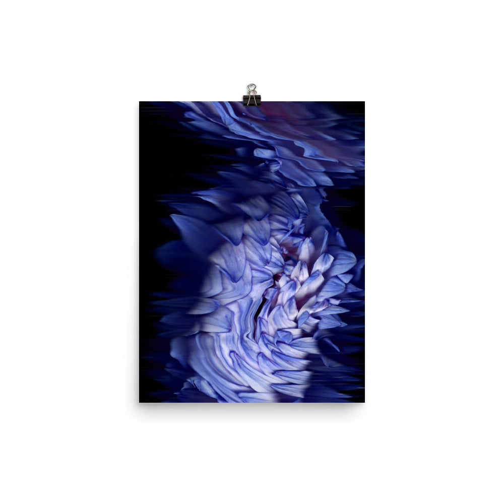Stellar Dahlia no. 02 Scanography Enhanced Matte Photo Paper Print