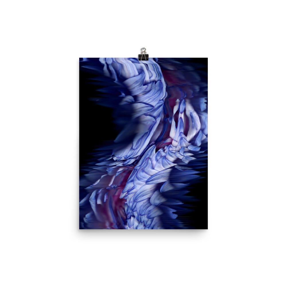 Stellar Dahlia no. 01 Scanography Enhanced Matte Photo Paper Print