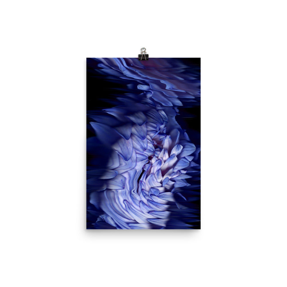 Stellar Dahlia no. 02 Scanography Enhanced Matte Photo Paper Print