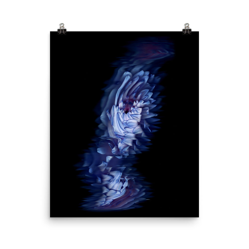 Stellar Dahlia no. 04 Scanography Enhanced Matte Photo Paper Print