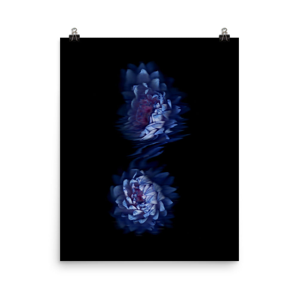 Stellar Dahlia no. 03 Scanography Enhanced Matte Photo Paper Print