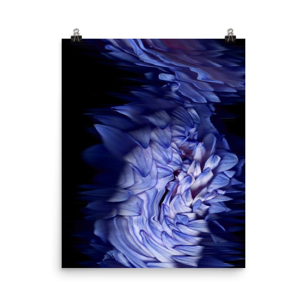 Stellar Dahlia no. 02 Scanography Enhanced Matte Photo Paper Print