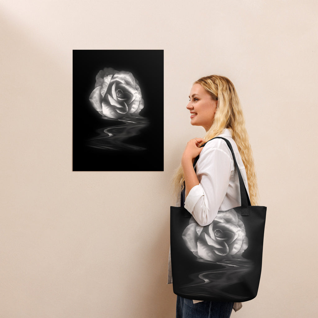 Becoming Real Silver Rose Scanner Art Enhanced Matte Photo Paper Print