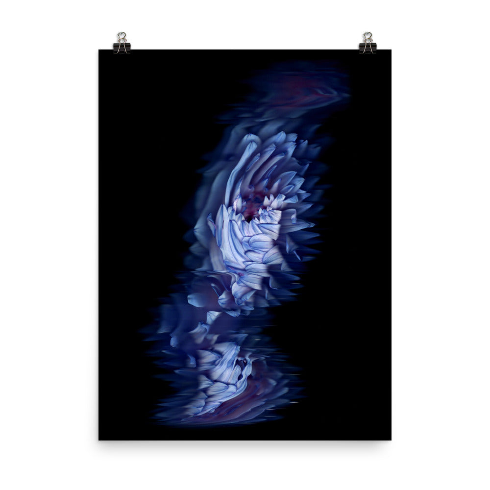 Stellar Dahlia no. 04 Scanography Enhanced Matte Photo Paper Print