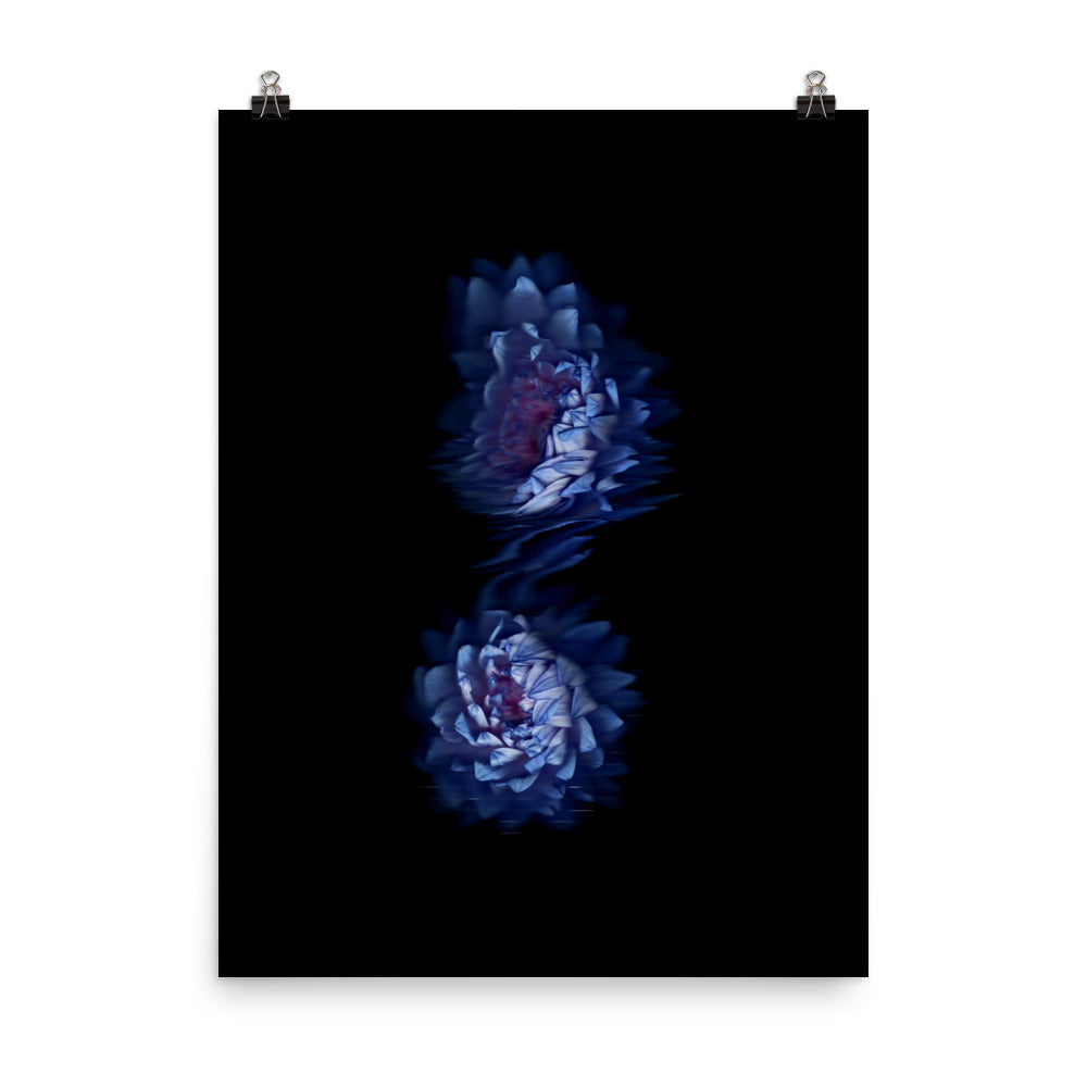 Stellar Dahlia no. 03 Scanography Enhanced Matte Photo Paper Print