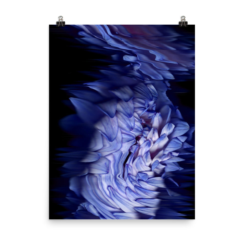 Stellar Dahlia no. 02 Scanography Enhanced Matte Photo Paper Print