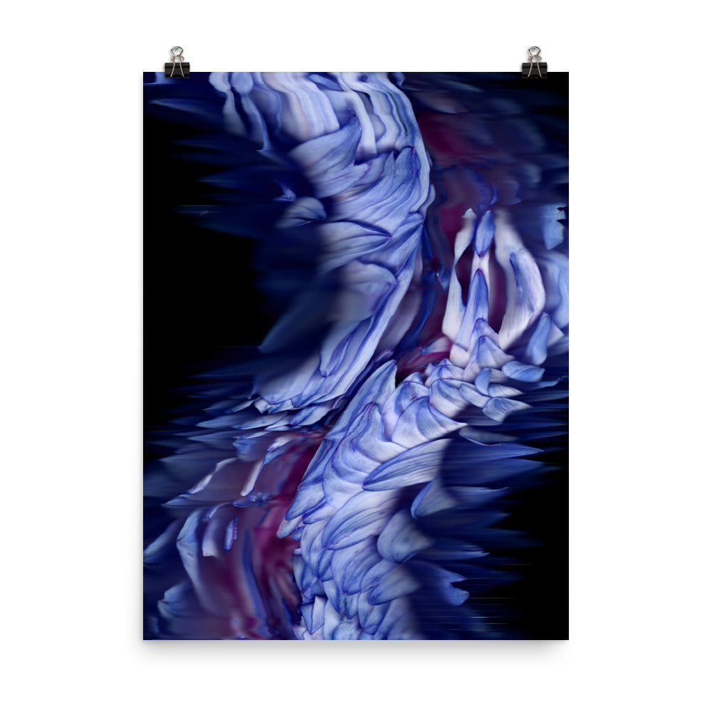 Stellar Dahlia no. 01 Scanography Enhanced Matte Photo Paper Print