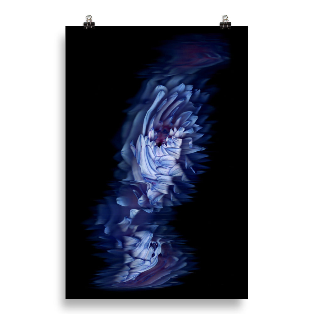 Stellar Dahlia no. 04 Scanography Enhanced Matte Photo Paper Print