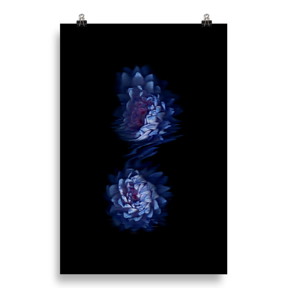 Stellar Dahlia no. 03 Scanography Enhanced Matte Photo Paper Print
