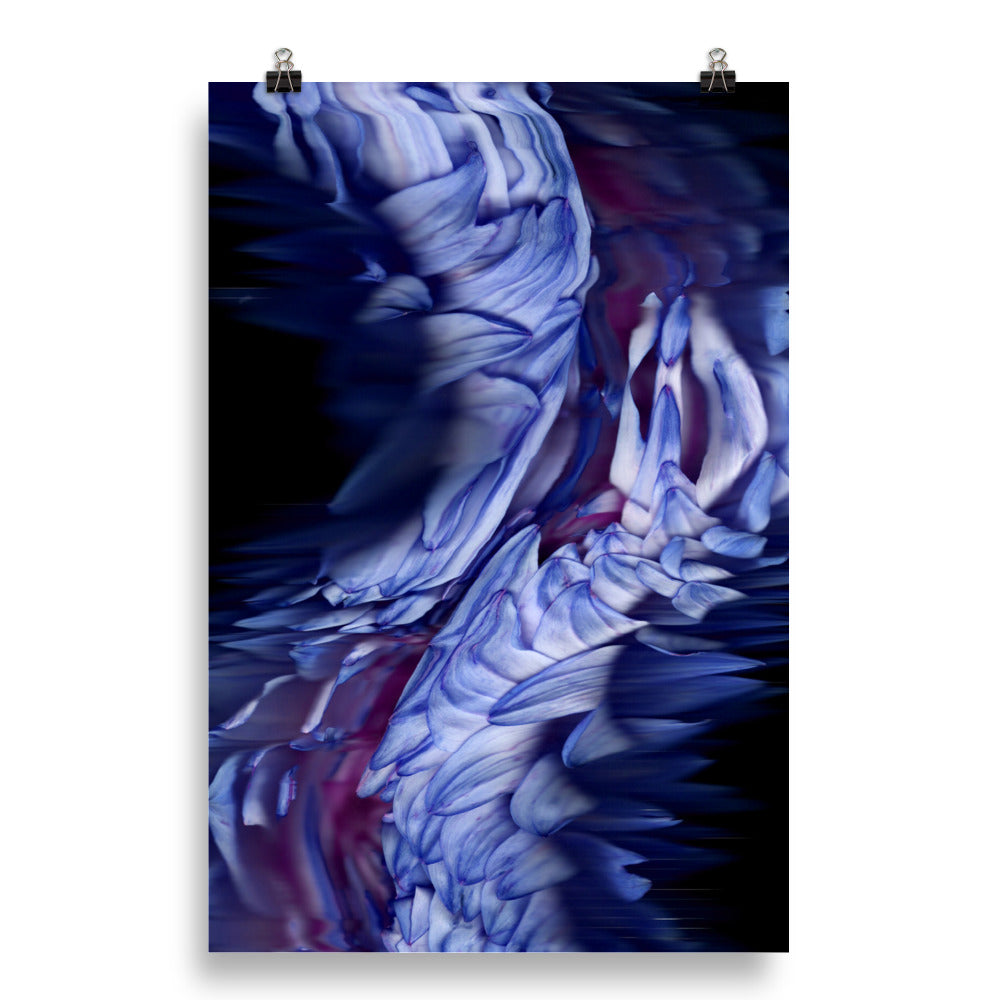 Stellar Dahlia no. 01 Scanography Enhanced Matte Photo Paper Print