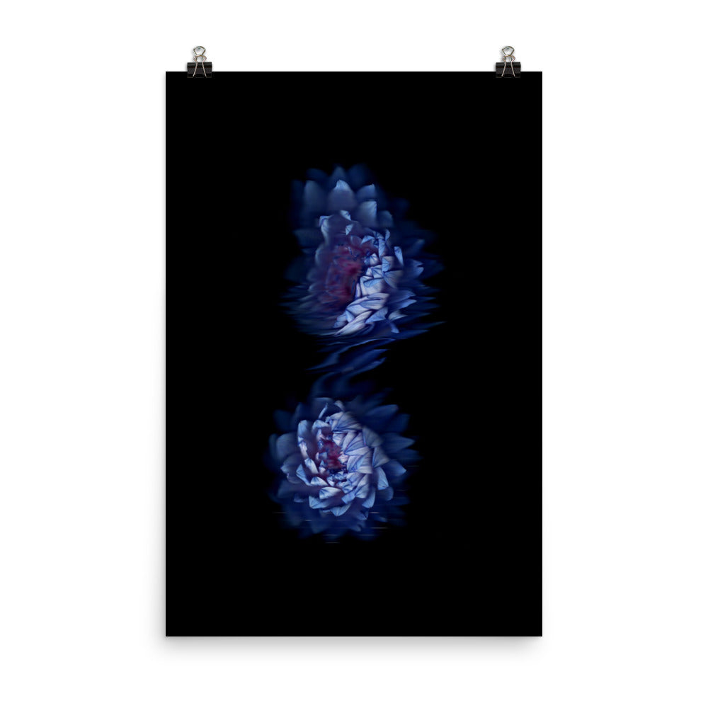 Stellar Dahlia no. 03 Scanography Enhanced Matte Photo Paper Print