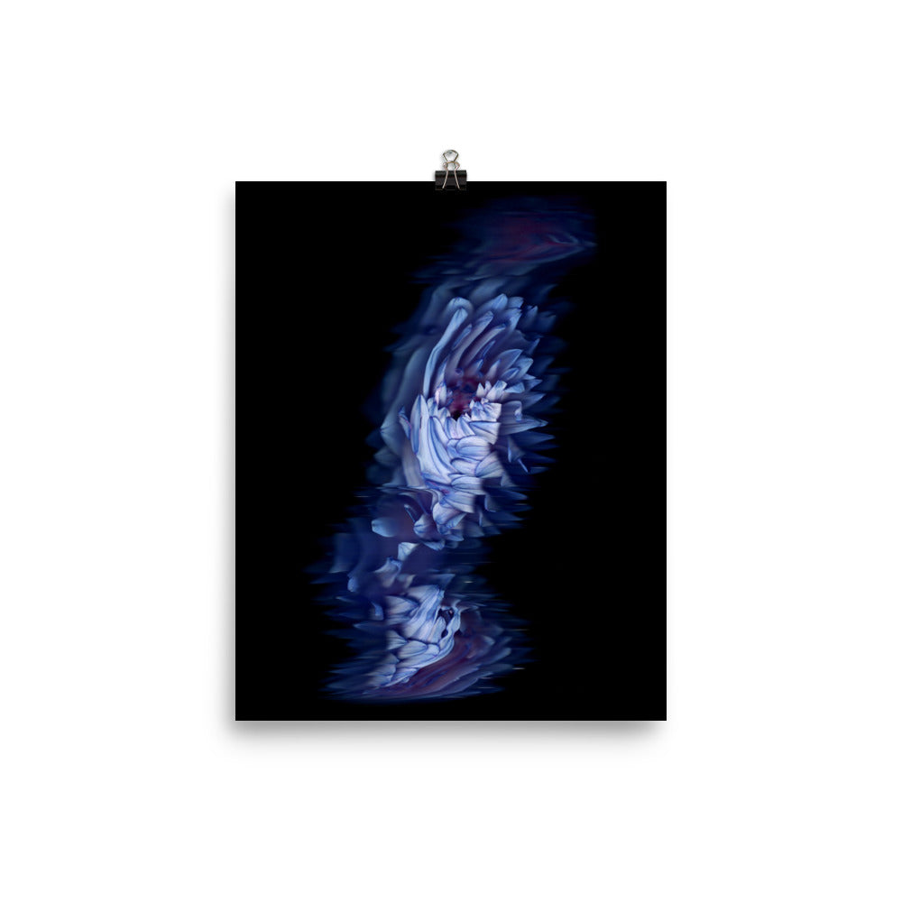 Stellar Dahlia no. 04 Scanography Enhanced Matte Photo Paper Print
