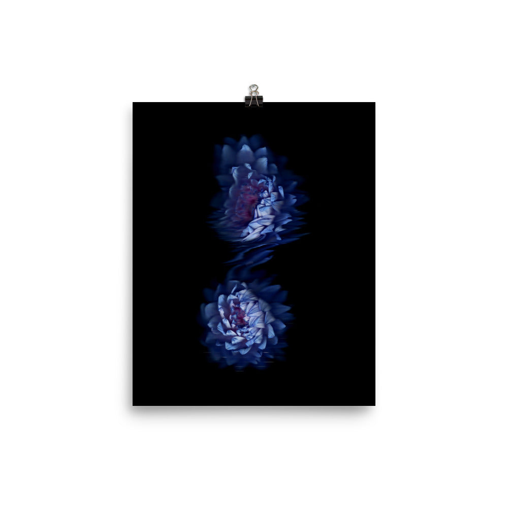 Stellar Dahlia no. 03 Scanography Enhanced Matte Photo Paper Print