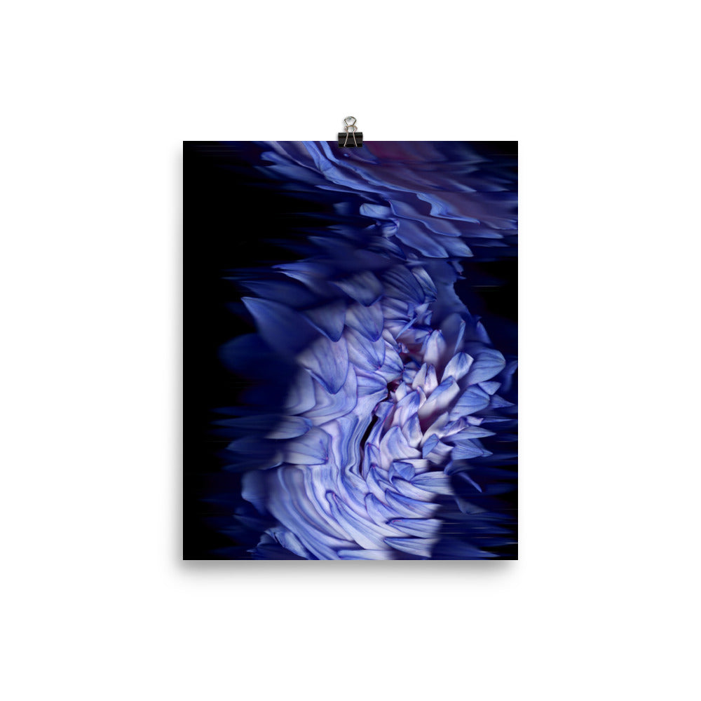 Stellar Dahlia no. 02 Scanography Enhanced Matte Photo Paper Print