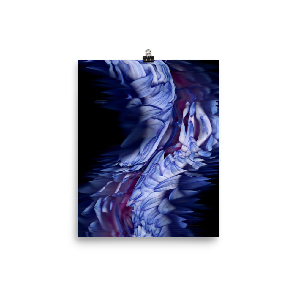 Stellar Dahlia no. 01 Scanography Enhanced Matte Photo Paper Print