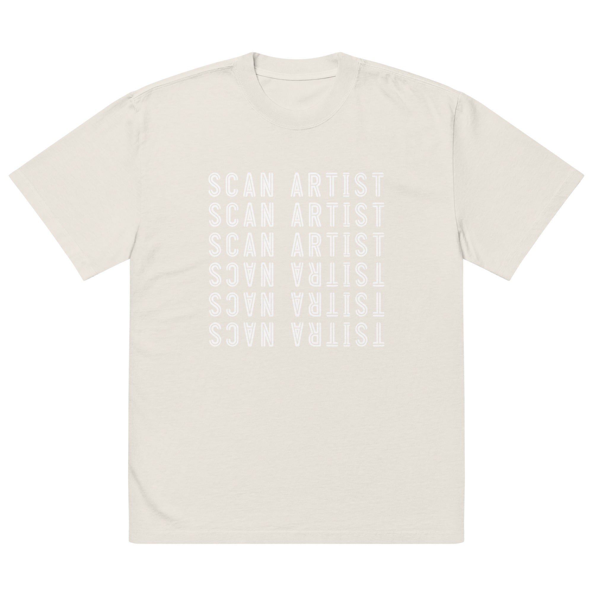 SCAN ARTIST Oversized Faded T-Shirt