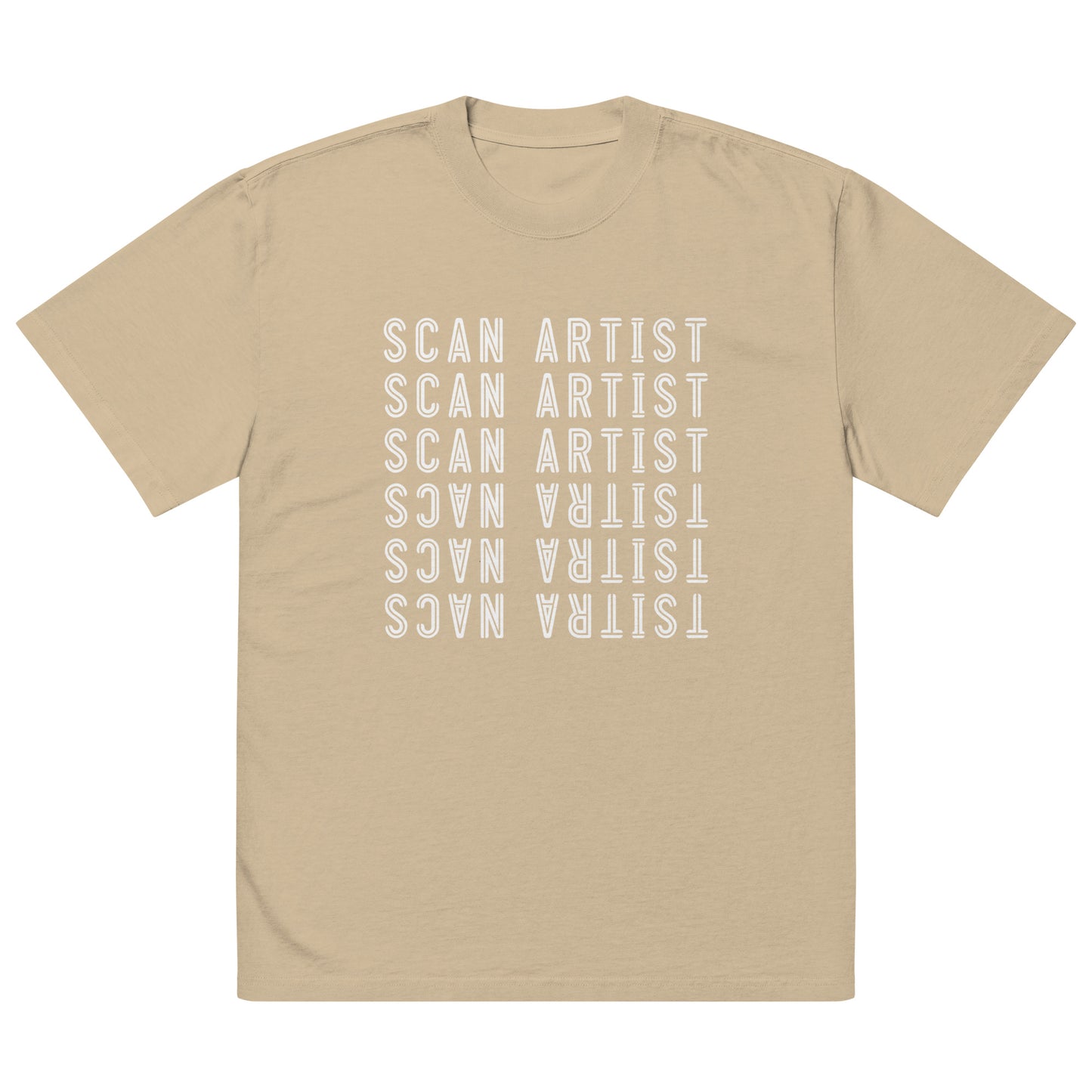 SCAN ARTIST Oversized Faded T-Shirt