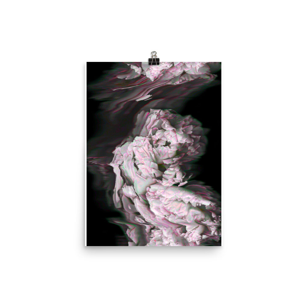 Neon Peony Scanography Photo Paper Print