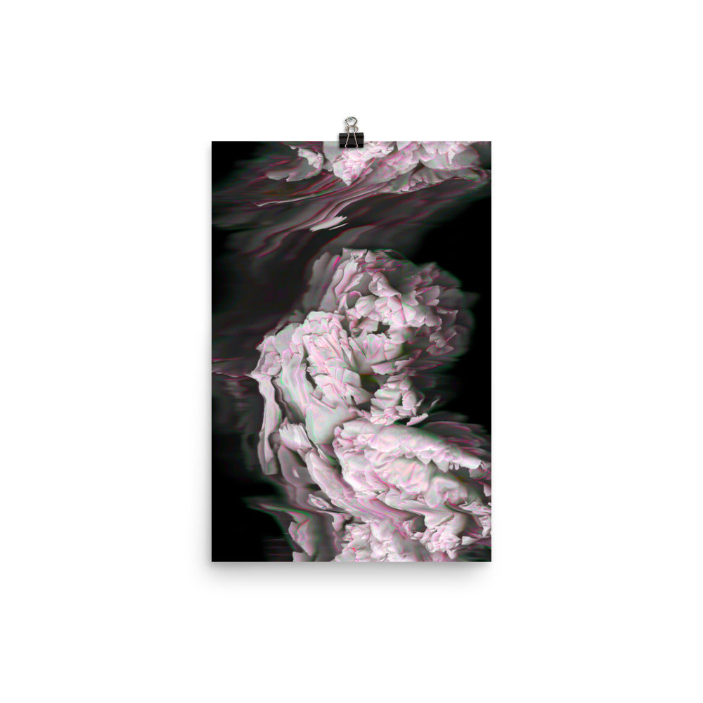 Neon Peony Scanography Photo Paper Print