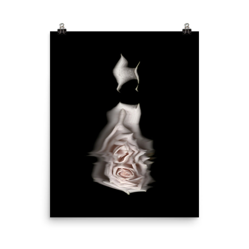 Pink Flame Rose Scanography Photo Paper Print