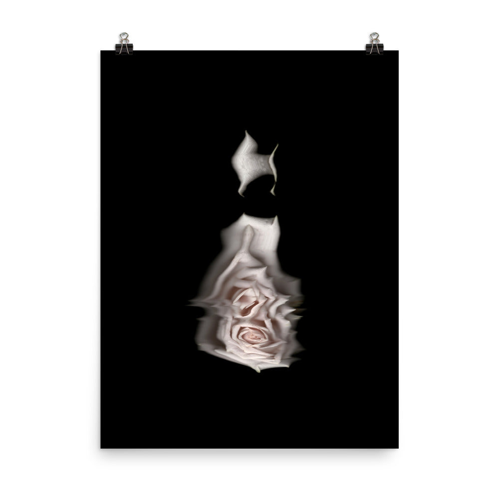 Pink Flame Rose Scanography Premium Luster Photo Paper Print