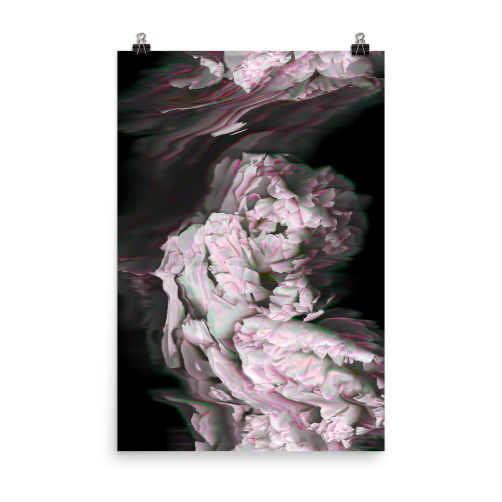 Neon Peony Scanography Photo Paper Print