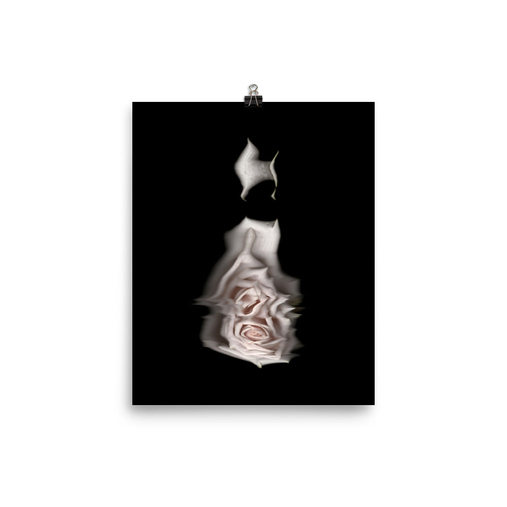 Pink Flame Rose Scanography Premium Luster Photo Paper Print