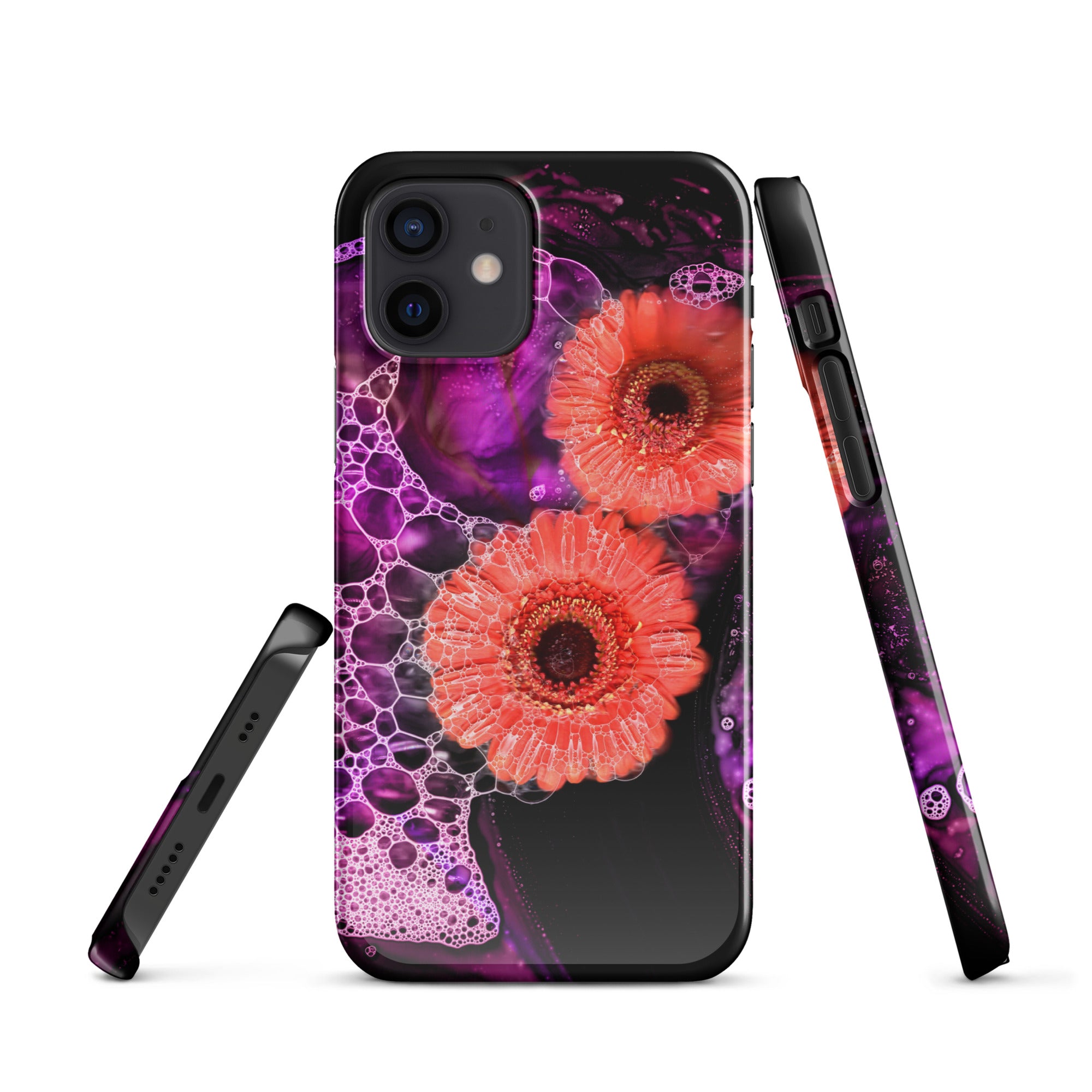 Pink Neon Bubble Gerbera Daisy Scanography  Snap Case for iPhone®
