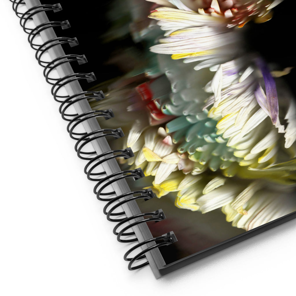 Rainbow Chrysanthemum Scanography Spiral Notebook