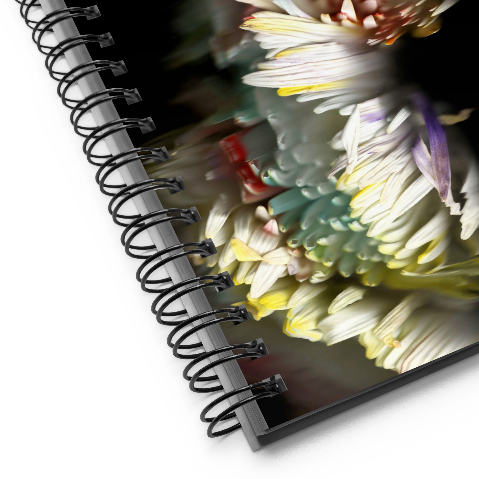 Rainbow Chrysanthemum Scanography Spiral Notebook