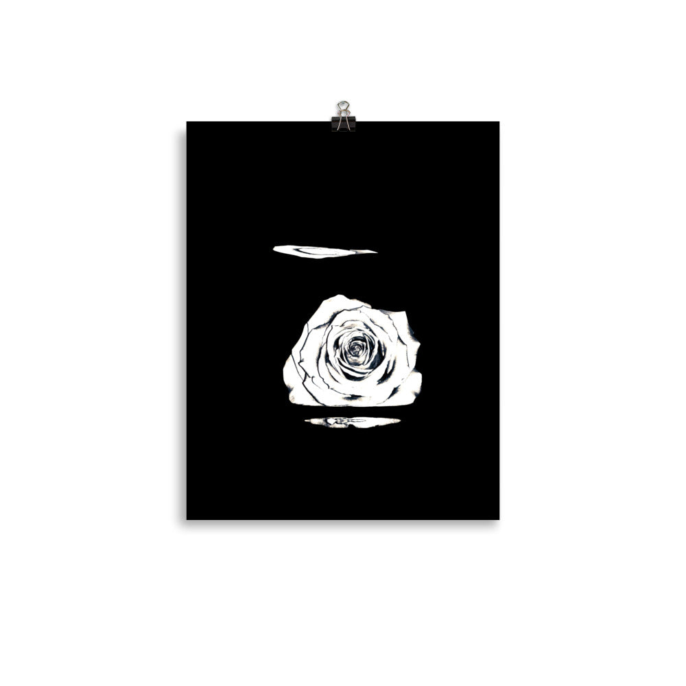 Silver Rose Collection no. 5 Scanography Matte Photo Paper Print