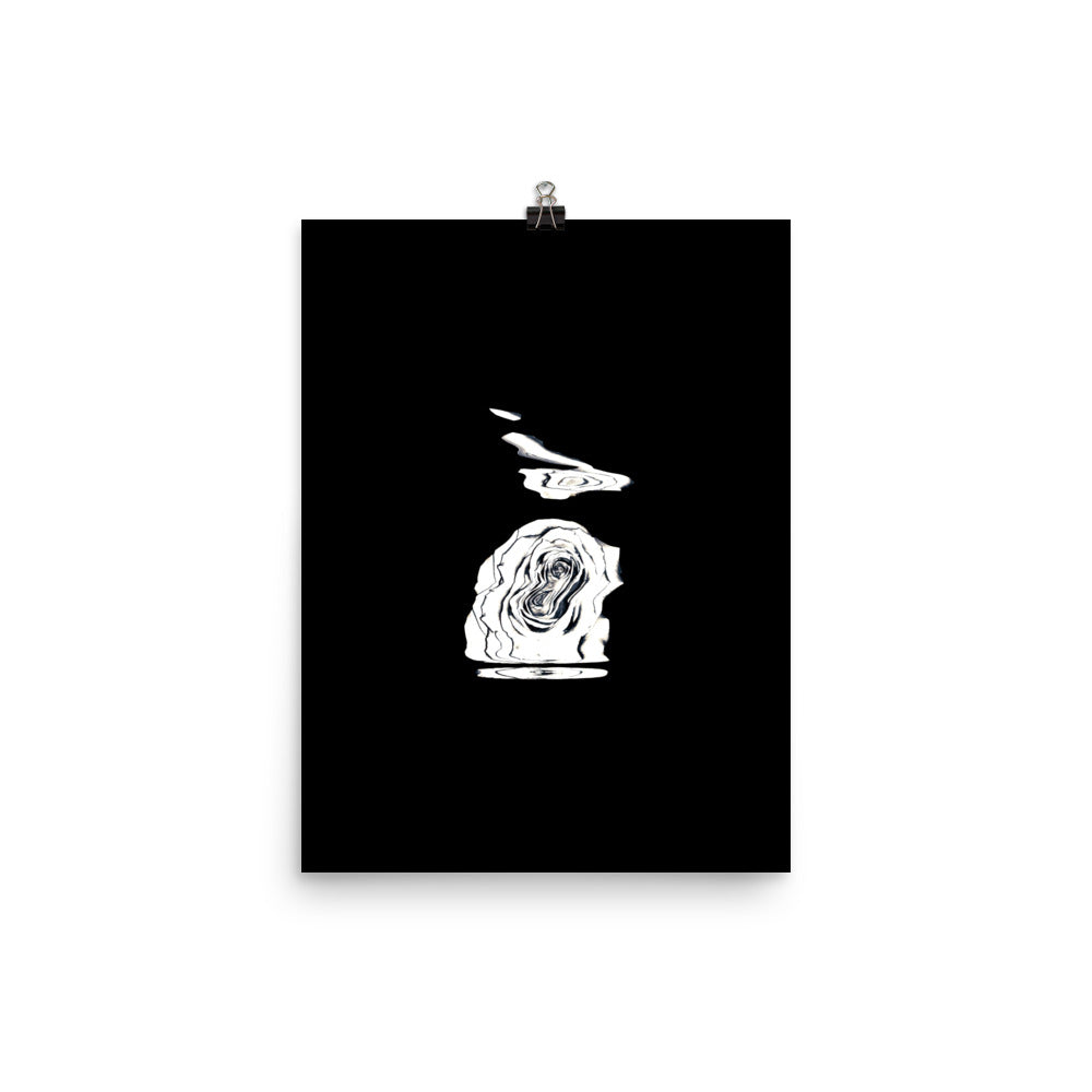 Silver Rose Collection no. 4 Scanography Matte Photo Paper Print