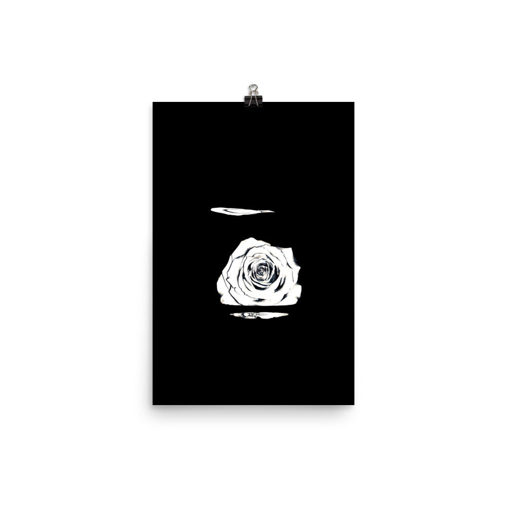 Silver Rose Collection no. 5 Scanography Matte Photo Paper Print
