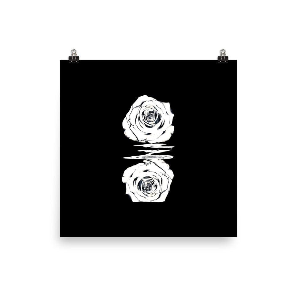 Silver Rose Collection no. 2 Scanography Matte Photo Paper Print