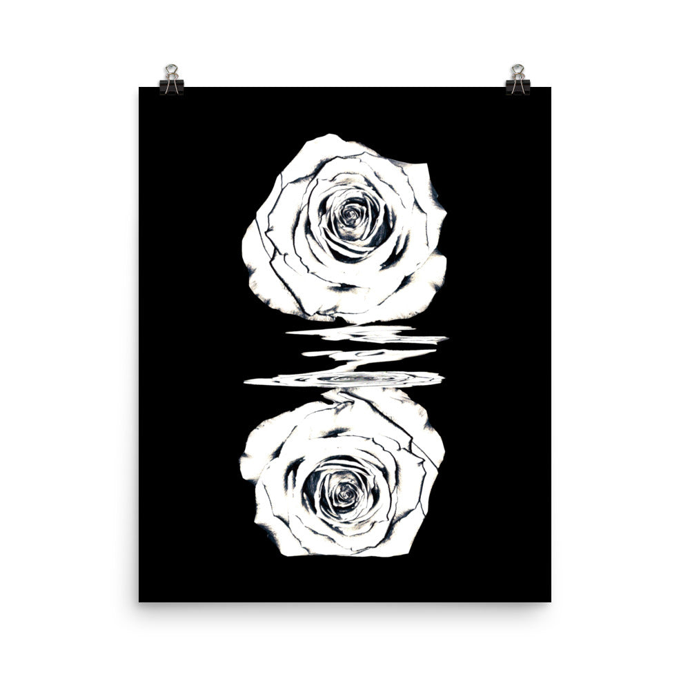 Silver Rose Collection no. 2 Scanography Matte Photo Paper Print