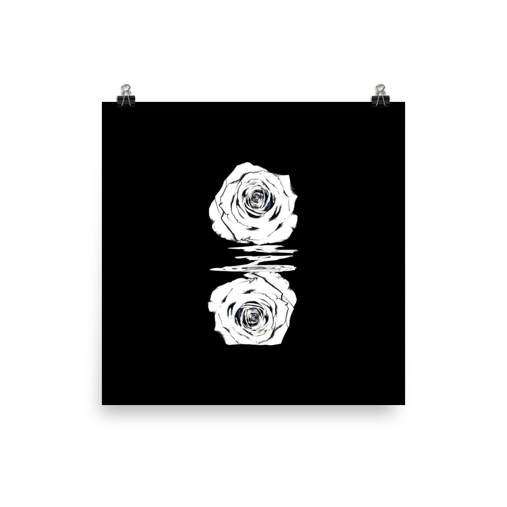 Silver Rose Collection no. 2 Scanography Matte Photo Paper Print